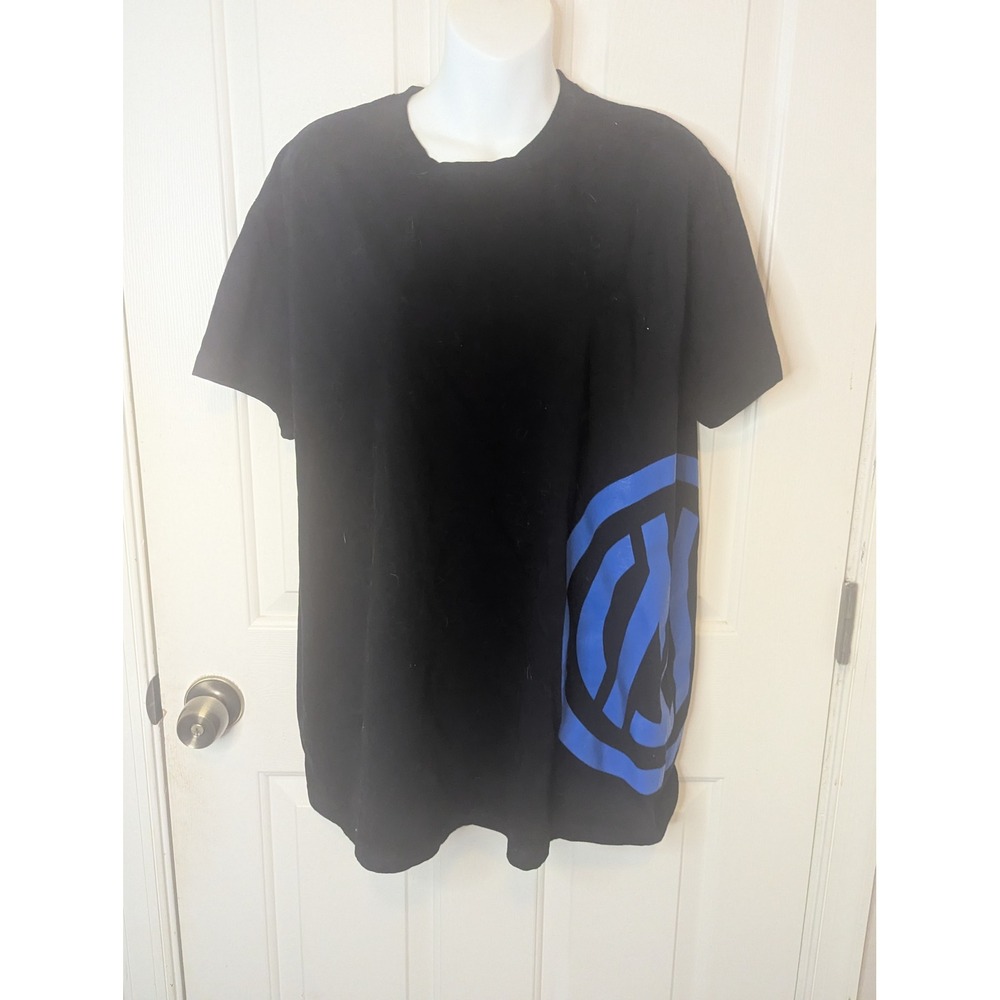Inter Milan Official Product T-Shirt Mens XL Black Blue Logo Graphic Soccer Tee